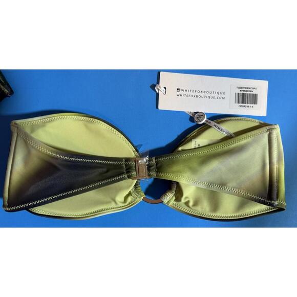 White Fox Boutique Evergreen Bikini - Tuscany Top (S) + Belmont Bottoms (XS) NEW - Picture 9 of 9